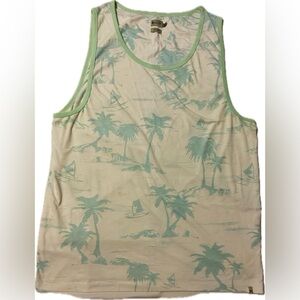 Kolby light green palm trees tropical tank top